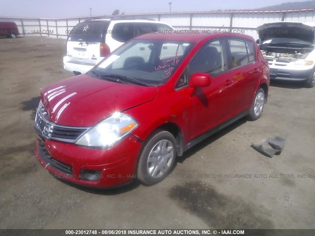 3N1BC1CP9BL513772 - 2011 NISSAN VERSA S/SL RED photo 2