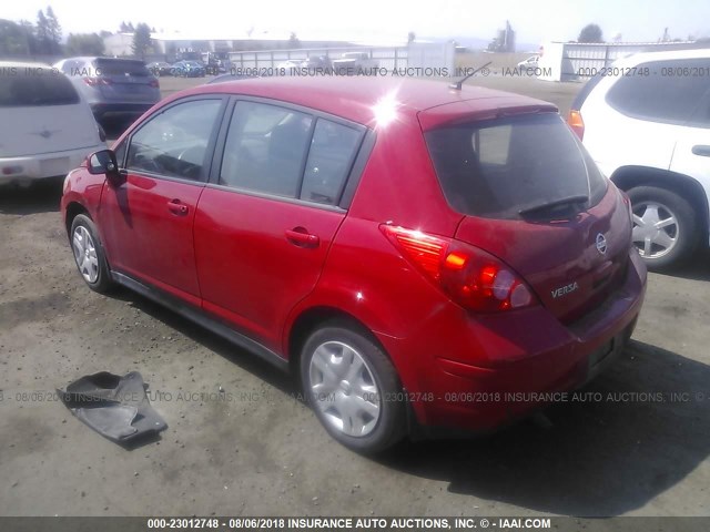 3N1BC1CP9BL513772 - 2011 NISSAN VERSA S/SL RED photo 3