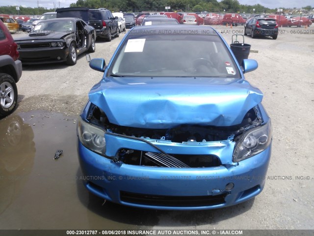 JTKDE3B7XA0317499 - 2010 TOYOTA SCION TC BLUE photo 6