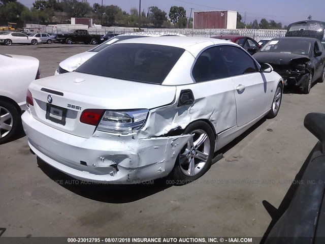 WBAWR33519P461363 - 2009 BMW 328 I SULEV WHITE photo 4