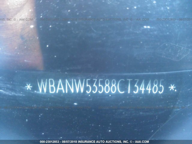 WBANW53588CT34485 - 2008 BMW 550 I Dark Blue photo 9