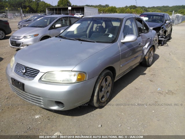 3N1CB51D43L815446 - 2003 NISSAN SENTRA XE/GXE SILVER photo 2