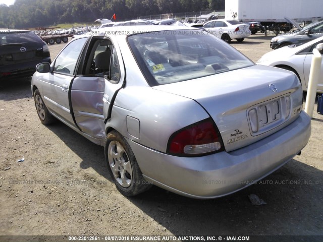 3N1CB51D43L815446 - 2003 NISSAN SENTRA XE/GXE SILVER photo 3