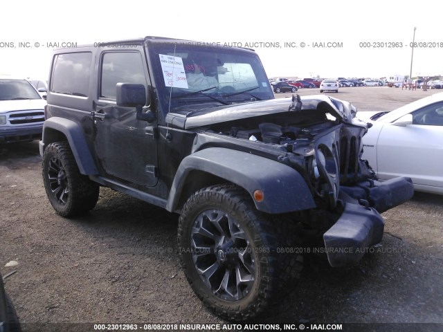 1C4AJWAG4EL219291 - 2014 JEEP WRANGLER SPORT BLACK photo 1