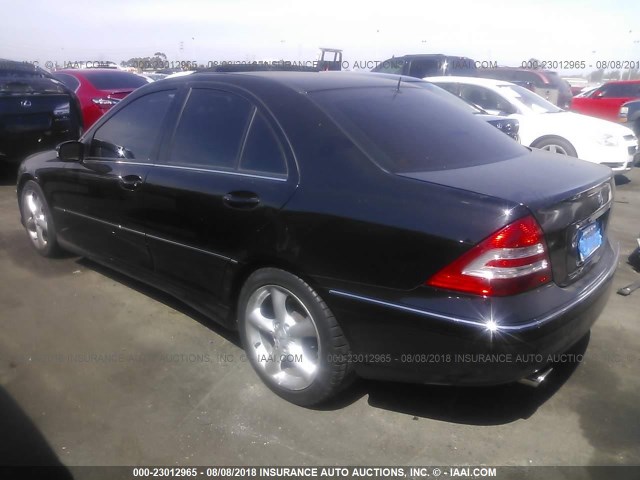 WDBRF52HX6F755067 - 2006 MERCEDES-BENZ C GENERATION 2006 230 BLACK photo 3