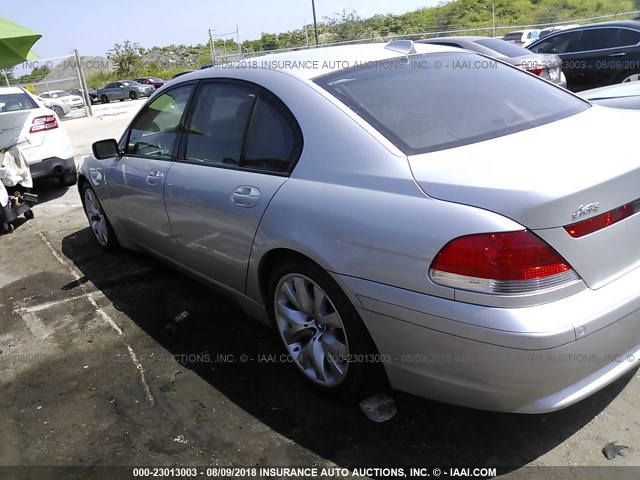 WBAGL63413DP66255 - 2003 BMW 745 I SILVER photo 3