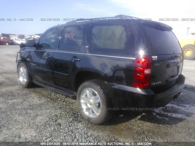 1GNFK23069R141294 - 2009 CHEVROLET TAHOE K1500 LT BLACK photo 3