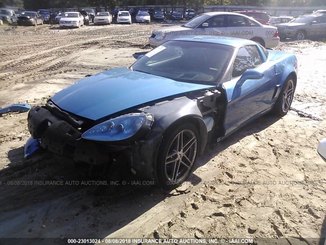 1G1YY25E585103353 - 2008 CHEVROLET CORVETTE Z06 BLUE photo 2