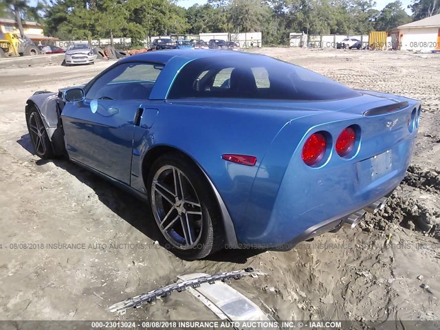 1G1YY25E585103353 - 2008 CHEVROLET CORVETTE Z06 BLUE photo 3