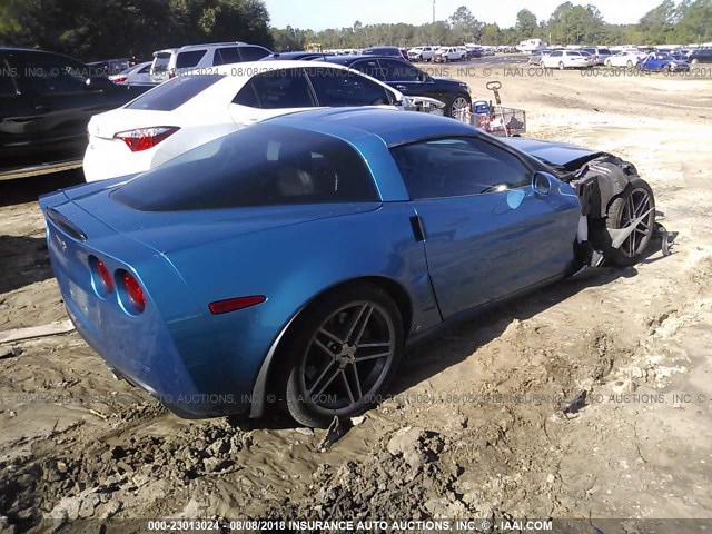 1G1YY25E585103353 - 2008 CHEVROLET CORVETTE Z06 BLUE photo 4