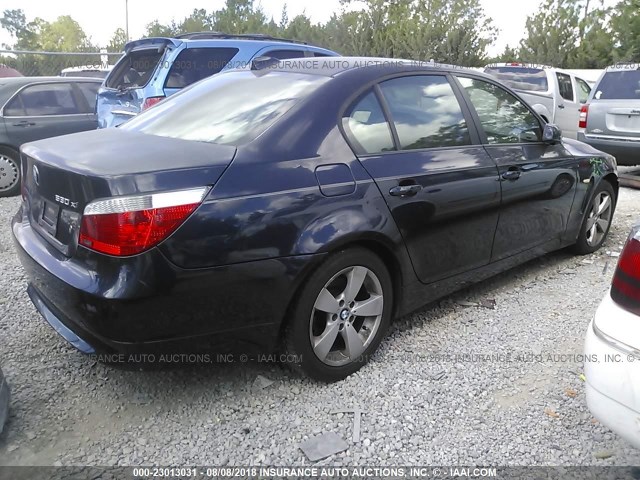 WBANF73567CC34835 - 2007 BMW 530 XI BLUE photo 4