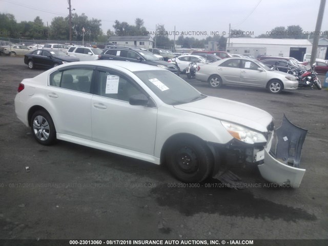 4S3BMAA6XB1229711 - 2011 SUBARU LEGACY 2.5I WHITE photo 1