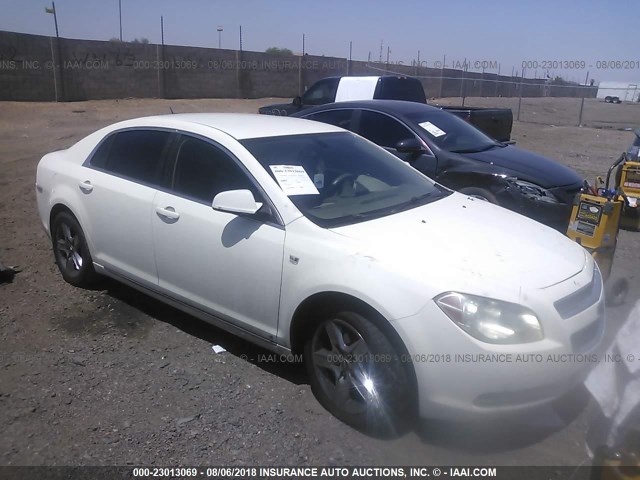 1G1ZH57B984227916 - 2008 CHEVROLET MALIBU 1LT WHITE photo 1