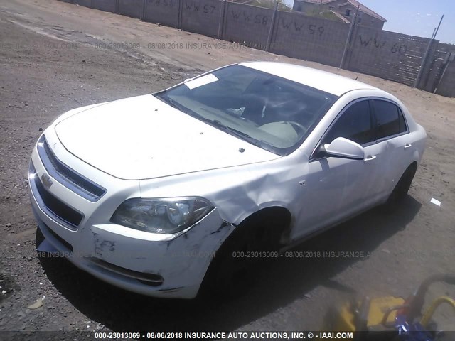 1G1ZH57B984227916 - 2008 CHEVROLET MALIBU 1LT WHITE photo 2