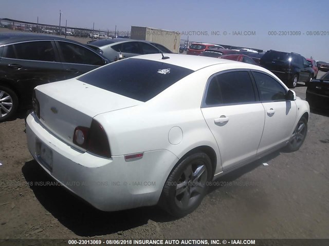 1G1ZH57B984227916 - 2008 CHEVROLET MALIBU 1LT WHITE photo 4