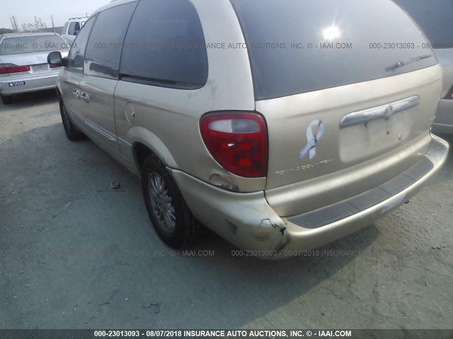 2C8GT64L21R138478 - 2001 CHRYSLER TOWN & COUNTRY LIMITED BEIGE photo 3