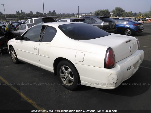 2G1WW12E049273693 - 2004 CHEVROLET MONTE CARLO LS WHITE photo 3