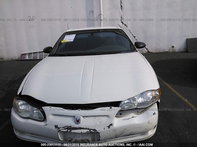 2G1WW12E049273693 - 2004 CHEVROLET MONTE CARLO LS WHITE photo 6