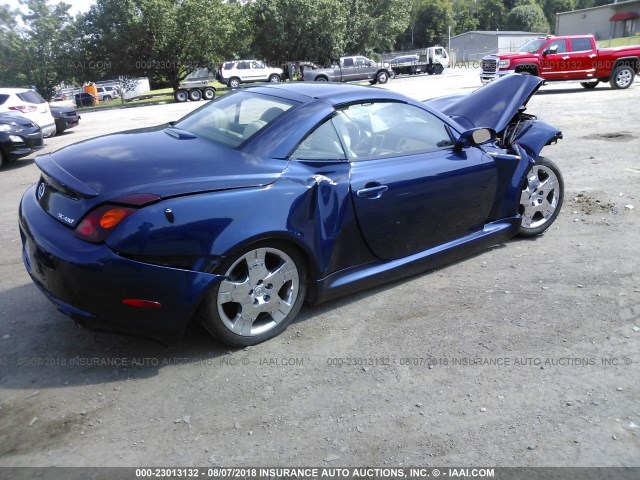 JTHFN48Y540059174 - 2004 LEXUS SC 430 BLUE photo 4