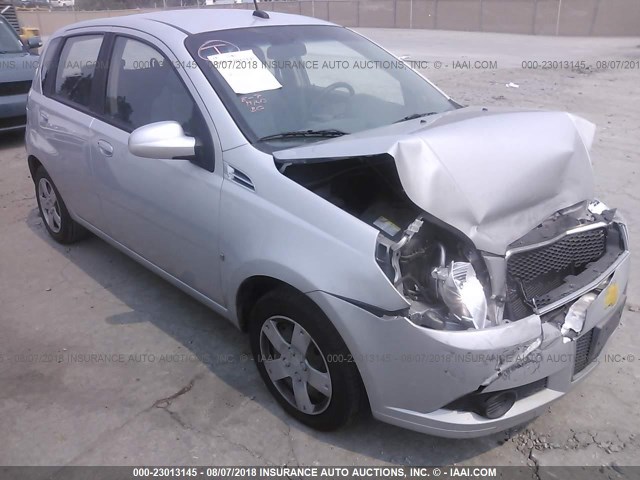 KL1TD66E09B644808 - 2009 CHEVROLET AVEO LS/LT SILVER photo 1