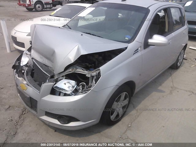 KL1TD66E09B644808 - 2009 CHEVROLET AVEO LS/LT 银色 照片 2