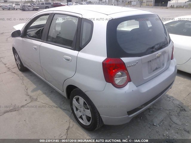 KL1TD66E09B644808 - 2009 CHEVROLET AVEO LS/LT 银色 照片 3