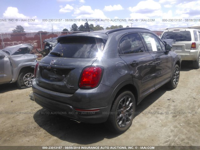 ZFBCFYCB8JP634563 - 2018 FIAT 500X TREKKING GRAY photo 4