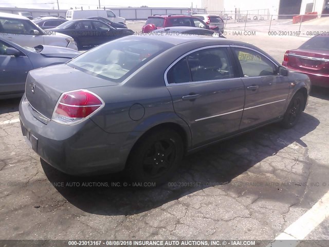 1G8ZS57NX8F125770 - 2008 SATURN AURA XE GRAY photo 4