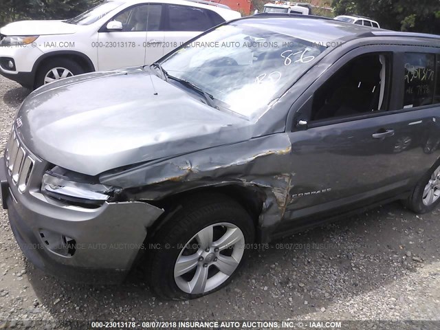 1C4NJCEB6CD605684 - 2012 JEEP COMPASS LATITUDE ნაცრისფერი ფოტო 6