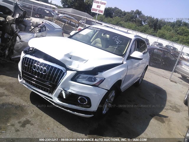 WA1LFAFP8EA076969 - 2014 AUDI Q5 PREMIUM PLUS WHITE photo 2