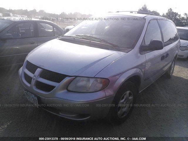 1B4GP24352B685966 - 2002 DODGE GRAND CARAVAN SE SILVER photo 2