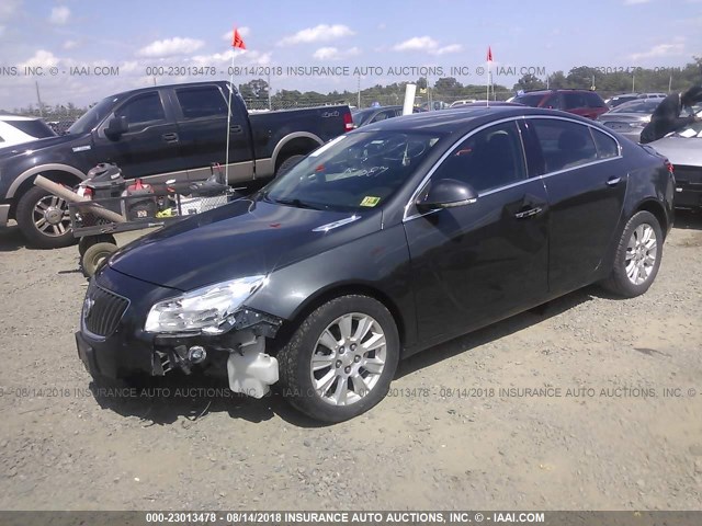 2G4GS5ER6C9151587 - 2012 BUICK REGAL PREMIUM GRAY photo 2