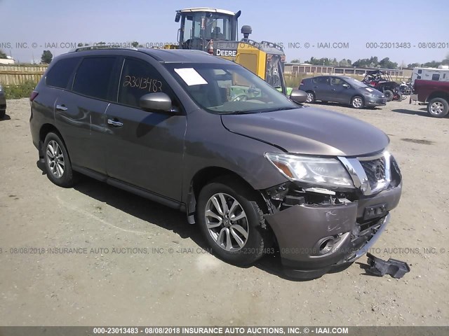 5N1AR2MM6DC607099 - 2013 NISSAN PATHFINDER S/SV/SL/PLATINUM GRAY photo 1