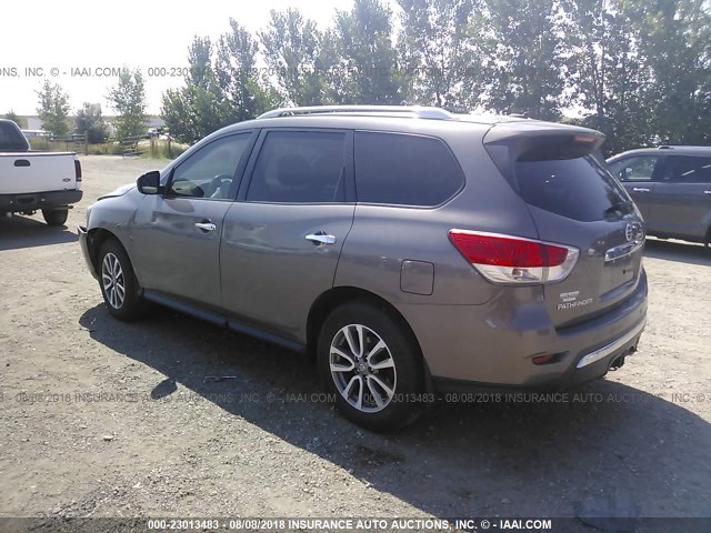 5N1AR2MM6DC607099 - 2013 NISSAN PATHFINDER S/SV/SL/PLATINUM GRAY photo 3