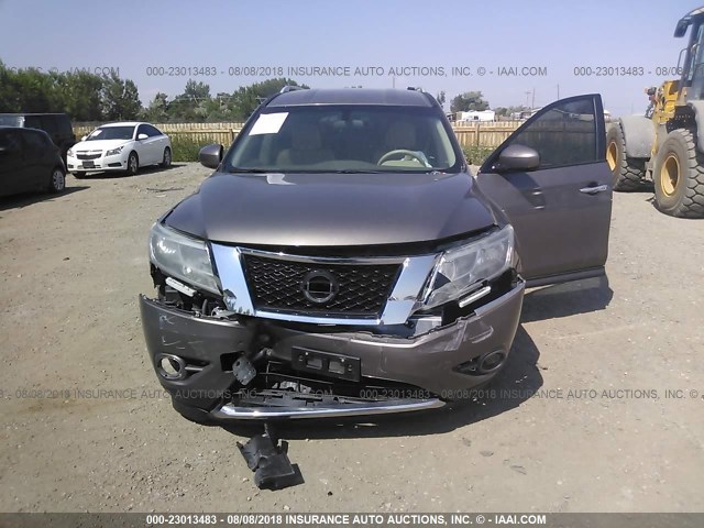 5N1AR2MM6DC607099 - 2013 NISSAN PATHFINDER S/SV/SL/PLATINUM GRAY photo 6