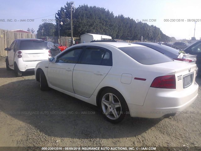 19UUA662X4A032076 - 2004 ACURA TL WHITE photo 3