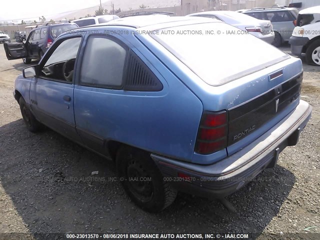 KL2TX2169KB327577 - 1989 PONTIAC LEMANS YL AEROCOUPE BLUE photo 3