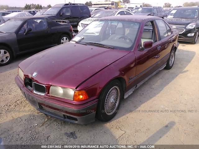 WBACB4328RFM02514 - 1994 BMW 325 I AUTOMATIC BURGUNDY photo 2