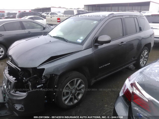 1C4NJCEB1HD170872 - 2017 JEEP COMPASS LATITUDE 灰色 照片 2