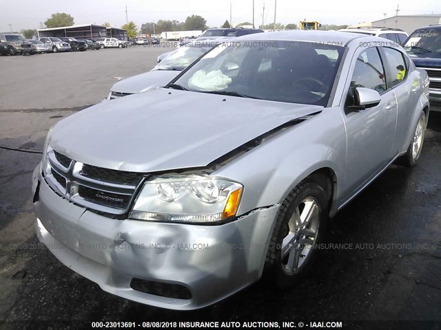 1B3BD1FB4BN528191 - 2011 DODGE AVENGER MAINSTREET SILVER photo 2