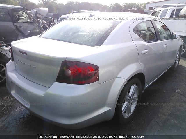 1B3BD1FB4BN528191 - 2011 DODGE AVENGER MAINSTREET SILVER photo 4