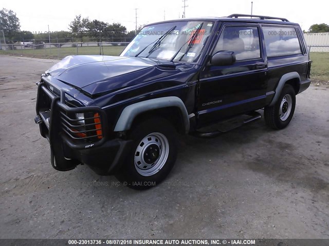 1J4FT27P1WL151320 - 1998 JEEP CHEROKEE SE BLUE photo 2