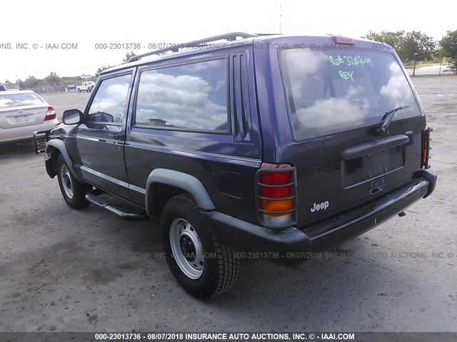 1J4FT27P1WL151320 - 1998 JEEP CHEROKEE SE BLUE photo 3