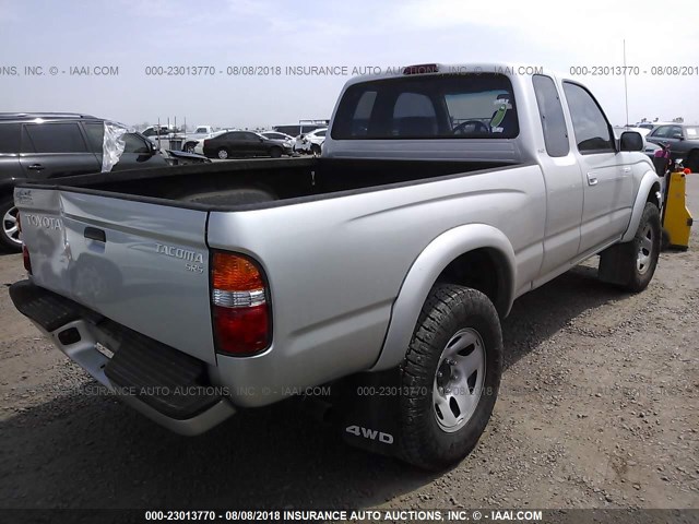 5TEWM72N52Z138328 - 2002 TOYOTA TACOMA XTRACAB TAN photo 4