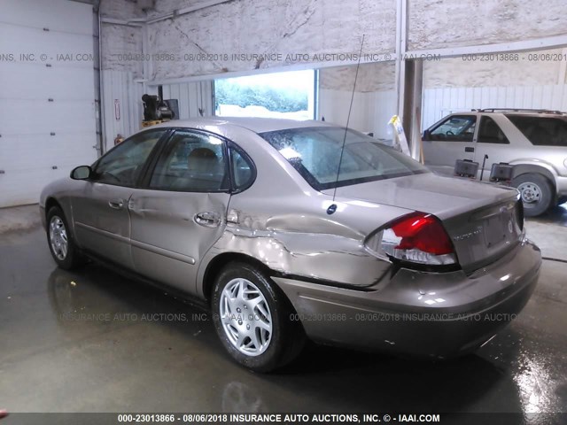 1FAFP56U76A262958 - 2006 FORD TAURUS SEL GOLD photo 3