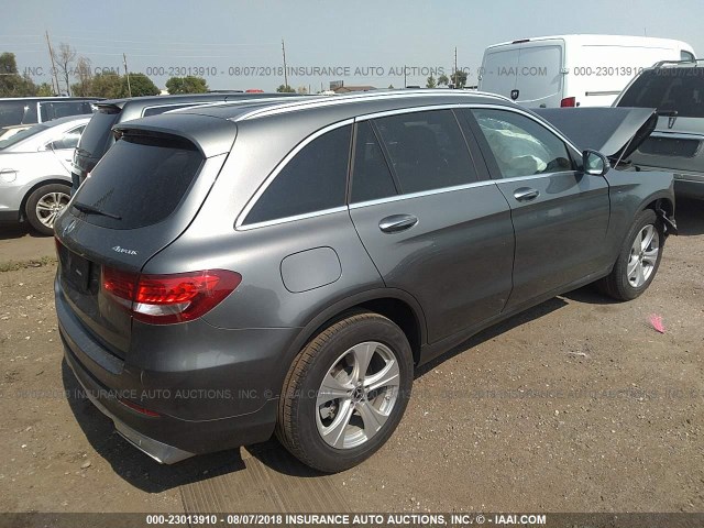 WDC0G4KB2JV025529 - 2018 MERCEDES-BENZ GLC 300 4MATIC GRAY photo 4