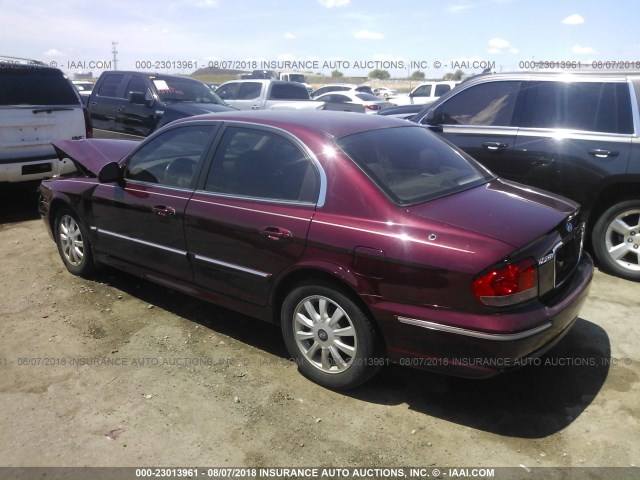 KMHWF35H14A066772 - 2004 HYUNDAI SONATA GLS/LX TAN photo 3