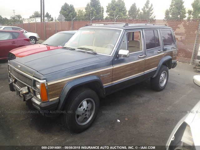 1J4FN78L3KL602468 - 1989 JEEP WAGONEER LIMITED BLUE photo 2