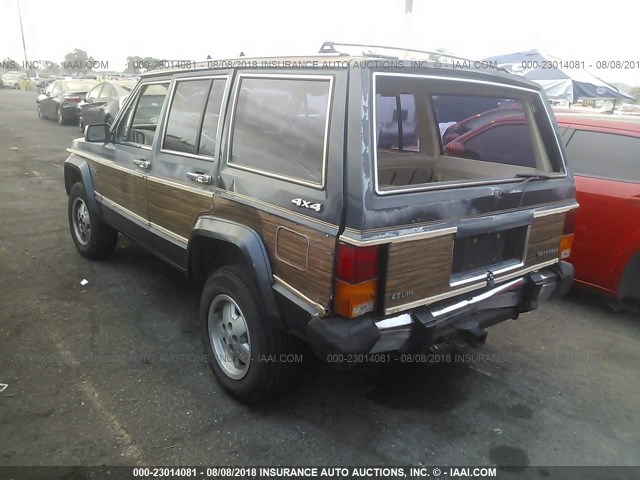 1J4FN78L3KL602468 - 1989 JEEP WAGONEER LIMITED BLUE photo 3