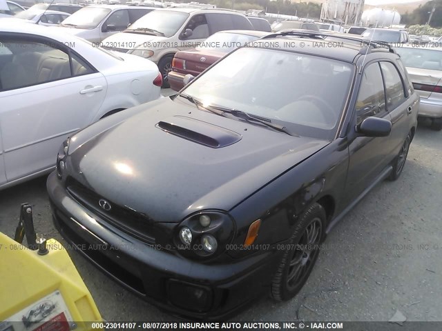 JF1GG29622H830051 - 2002 SUBARU IMPREZA WRX BLACK photo 2